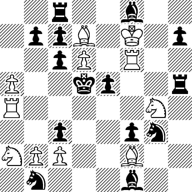 2r2b2/1ppB1K1p/2pP1R2/P2kp2r/R5N1/2p2pn1/NPP2B2/1n3b2