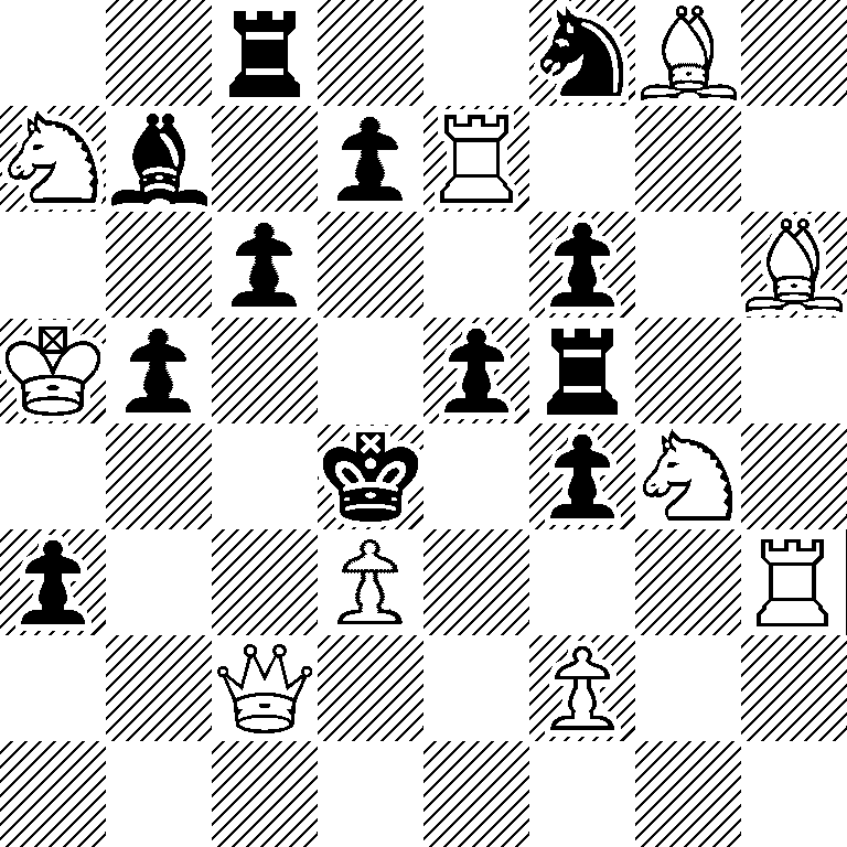 2r2nB1/Nb1pR3/2p2p1B/Kp2pr2/3k1pN1/p2P3R/2Q2P2/8