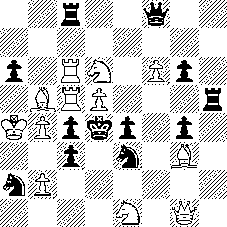 2r2q2/8/p1RN1Pp1/1BRP3r/KPpkp1p1/2p1n1B1/nP6/4N1Q1