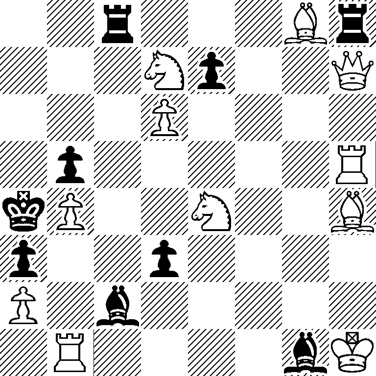 2r3Br/3Np2Q/3P4/1p5R/kP2N2B/p2p4/P1b5/1R4bK