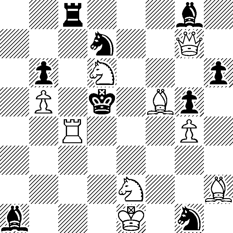 2r3b1/3n2Q1/1p1N3p/1P1k1Bp1/2R3P1/8/4N2B/b3K1n1