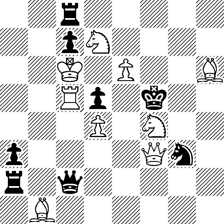 2r5/2pN4/2K1P2B/2Rp1k2/3P1N2/p4Qn1/r1q5/1B6