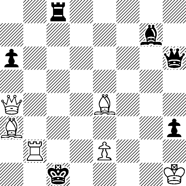 2r5/6b1/p6q/8/Q3B3/B6p/1R2P3/2k4K