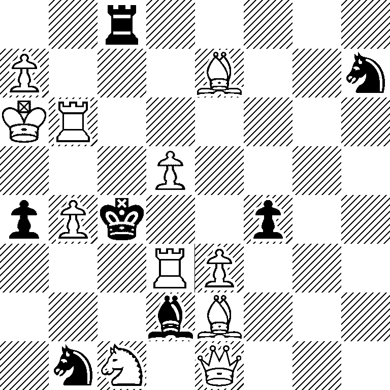 2r5/P3B2n/KR6/3P4/pPk2p2/3RP3/3bB3/1nN1Q3