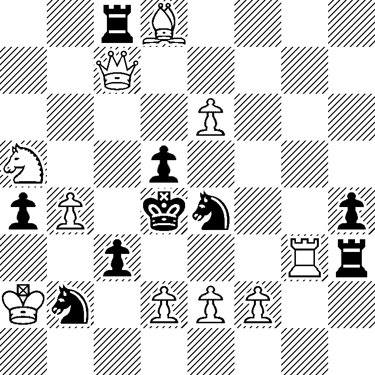 2rB4/2Q5/4P3/N2p4/pP1kn2p/2p3Rr/Kn1PPP2/8