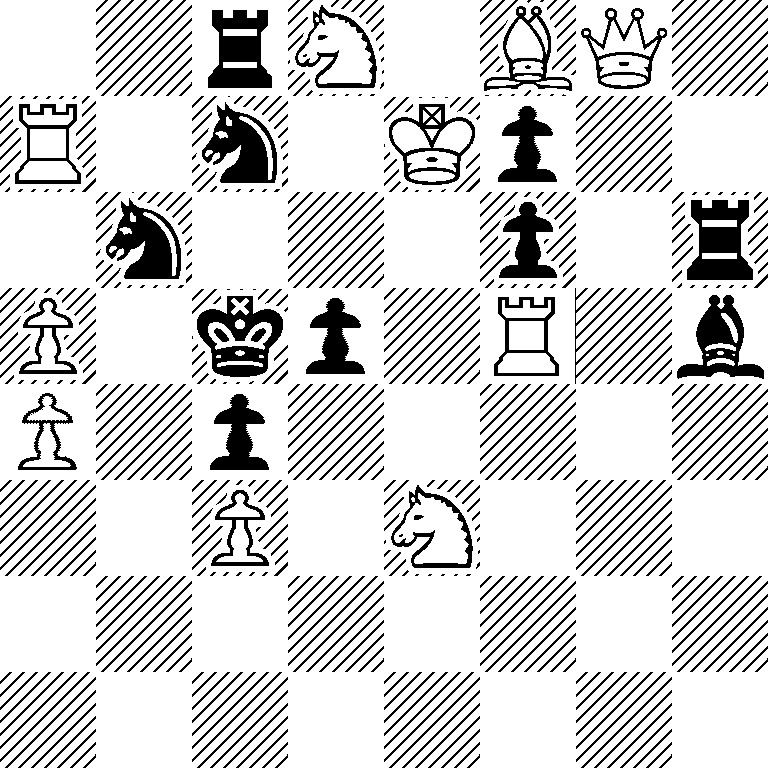 2rN1BQ1/R1n1Kp2/1n3p1r/P1kp1R1b/P1p5/2P1N3/8/8