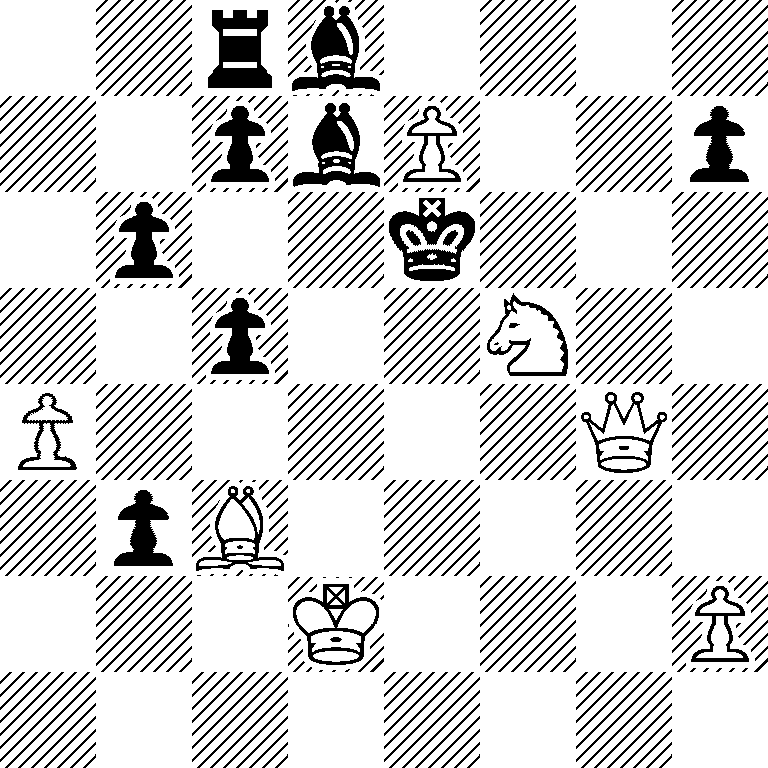 2rb4/2pbP2p/1p2k3/2p2N2/P5Q1/1pB5/3K3P/8