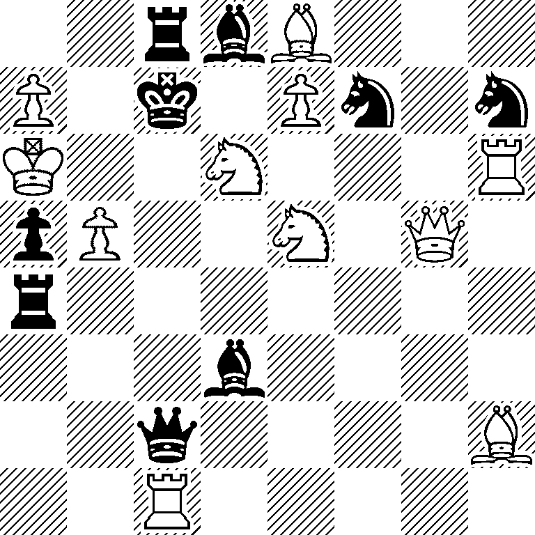 2rbB3/P1k1Pn1n/K2N3R/pP2N1Q1/r7/3b4/2q4B/2R5