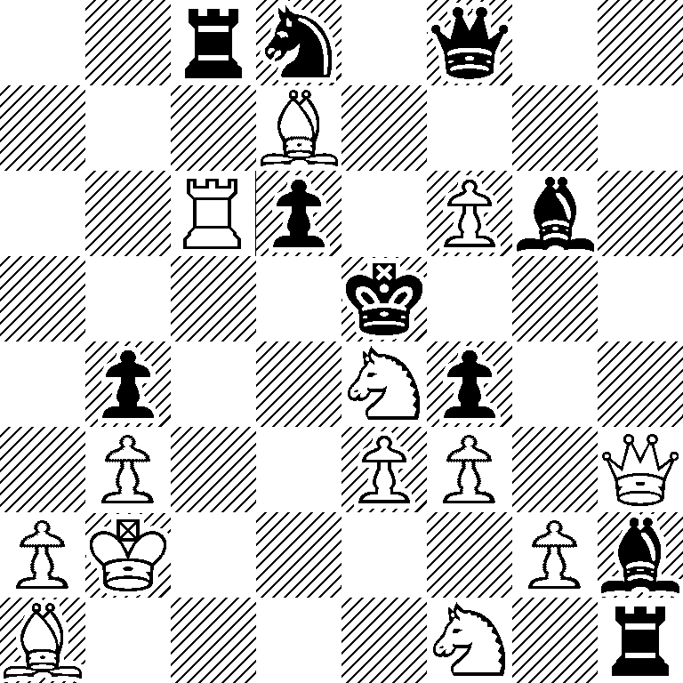 2rn1q2/3B4/2Rp1Pb1/4k3/1p2Np2/1P2PP1Q/PK4Pb/B4N1r