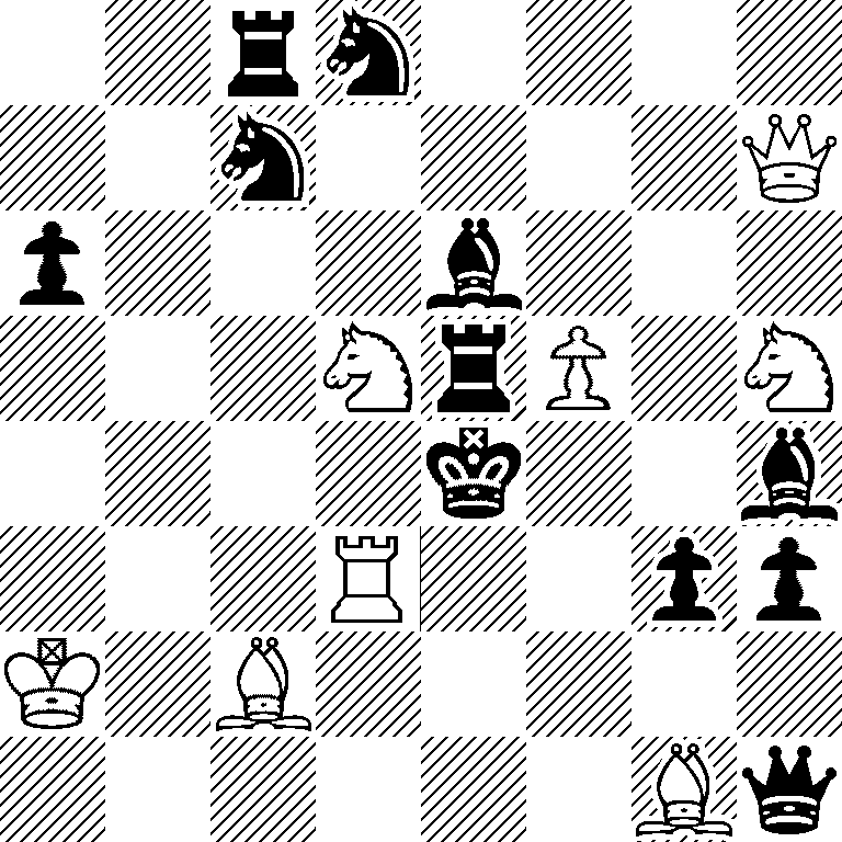 2rn4/2n4Q/p3b3/3NrP1N/4k2b/3R2pp/K1B5/6Bq