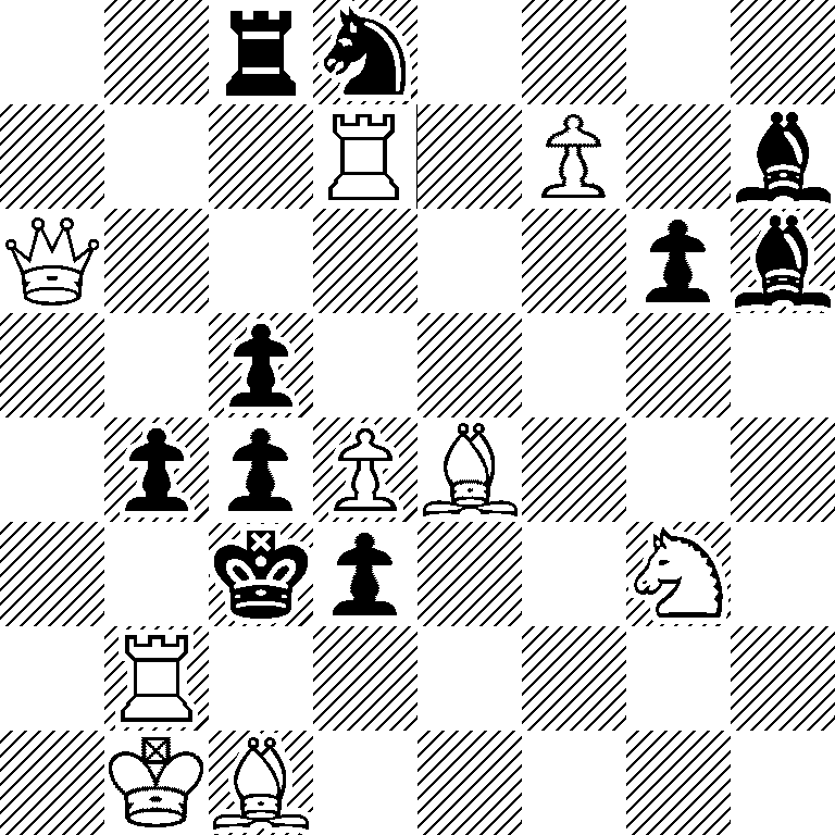 2rn4/3R1P1b/Q5pb/2p5/1ppPB3/2kp2N1/1R6/1KB5