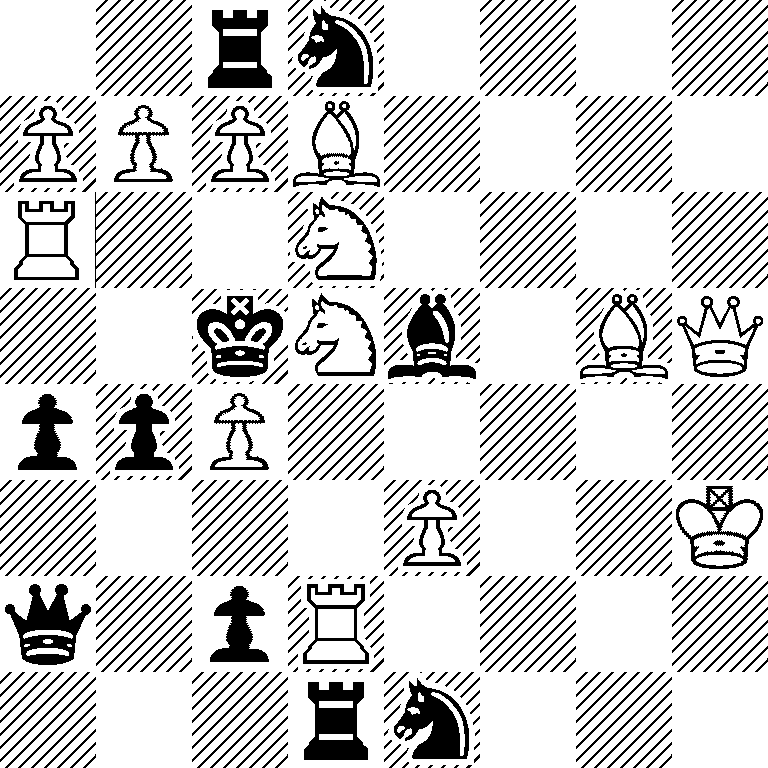 2rn4/PPPB4/R2N4/2kNb1BQ/ppP5/4P2K/q1pR4/3rn3