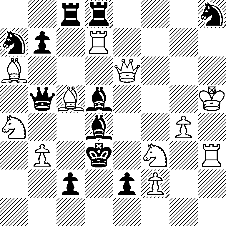 2rr3n/np1R4/B3Q3/1qBb3K/N2b2P1/1P1k1N1R/2p1pP2/8