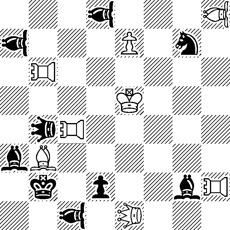 3*3b3*3B/*3b3P1s1/1*3R6/4K3/1*3q*3R5/bB6/1k1p2b*3R/2*3b1*3Q3