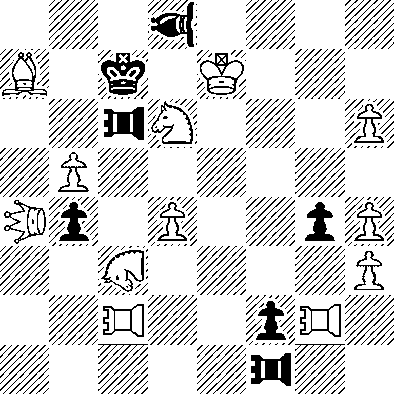 3*3b4/B1k1K3/2*3rS3P/1P6/*3Qp1P2pP/2*3S4P/2*3R2p*3R1/5*3r2