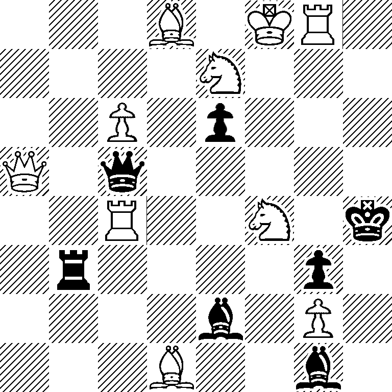 3B1KR1/4N3/2P1p3/Q1q5/2R2N1k/1r4p1/4b1P1/3B2b1