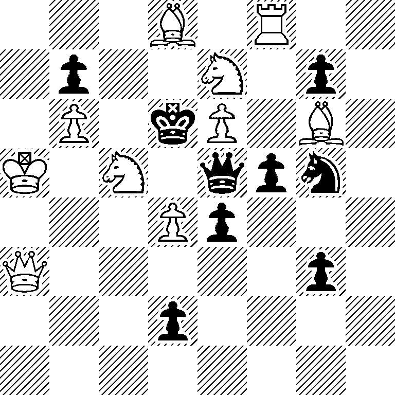 3B1R2/1p2N1p1/1P1kP1B1/K1N1qpn1/3Pp3/Q5p1/3p4/8