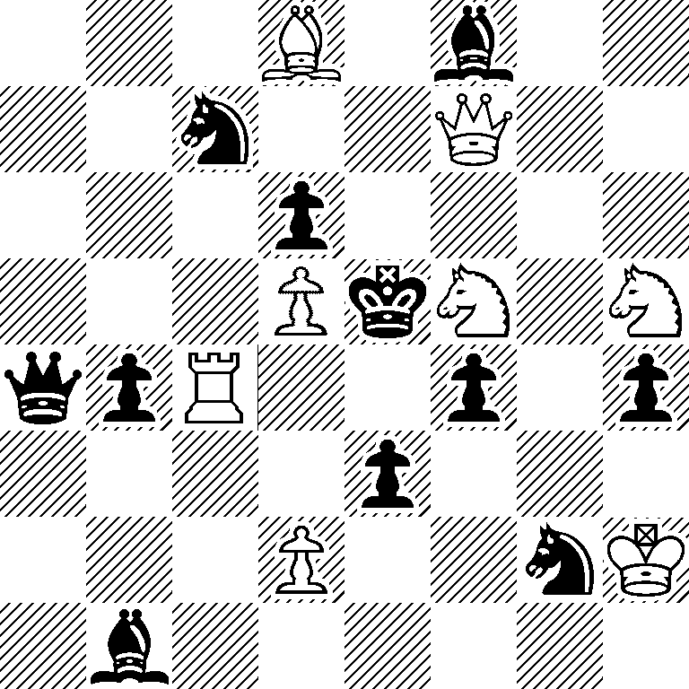 3B1b2/2n2Q2/3p4/3PkN1N/qpR2p1p/4p3/3P2nK/1b6