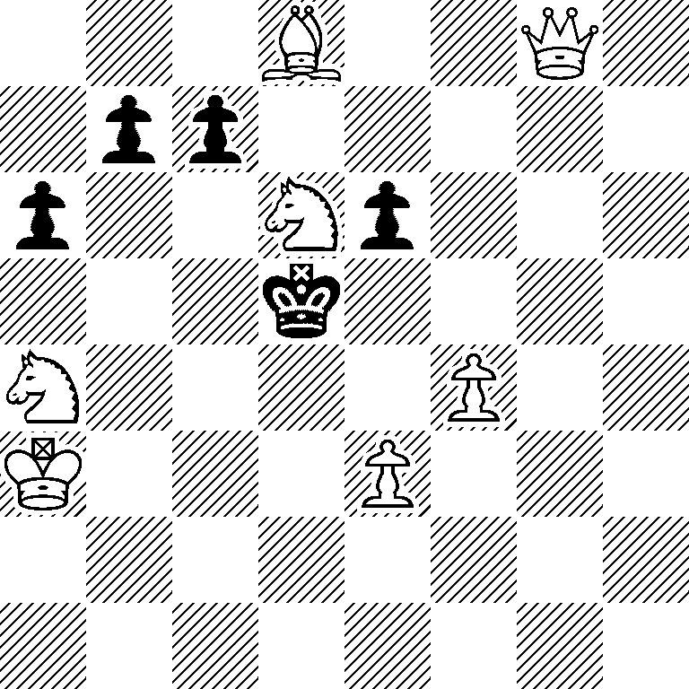 3B2Q1/1pp5/p2Np3/3k4/N4P2/K3P3/8/8