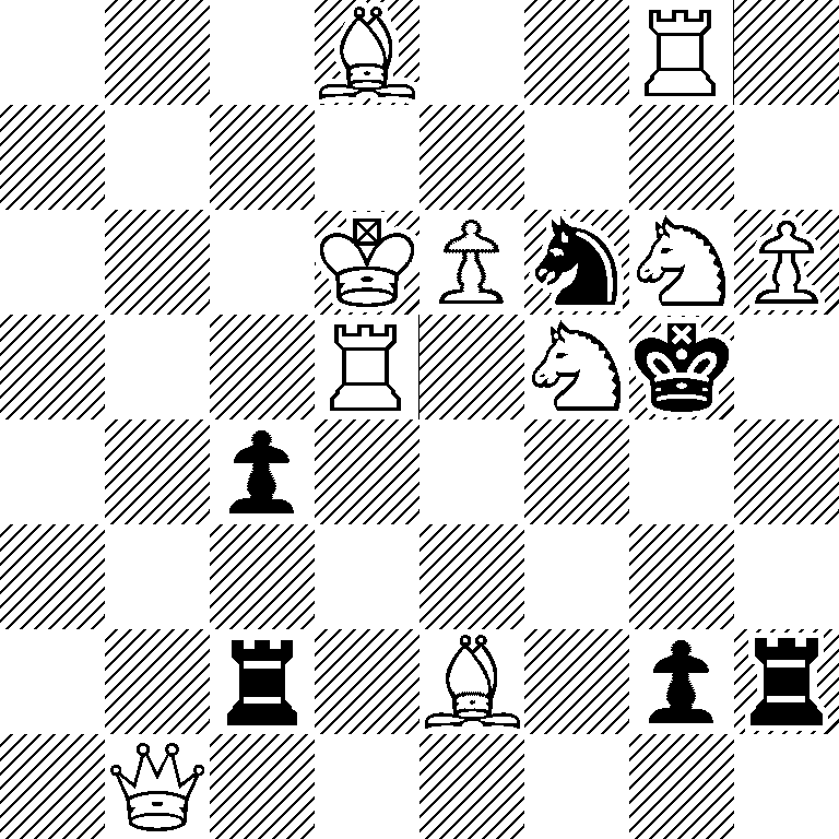 3B2R1/8/3KPnNP/3R1Nk1/2p5/8/2r1B1pr/1Q6