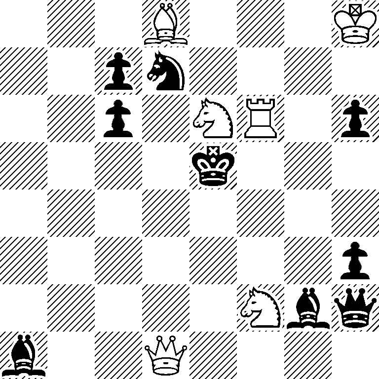 3B3K/2pn4/2p1NR1p/4k3/8/7p/5Nbq/b2Q4