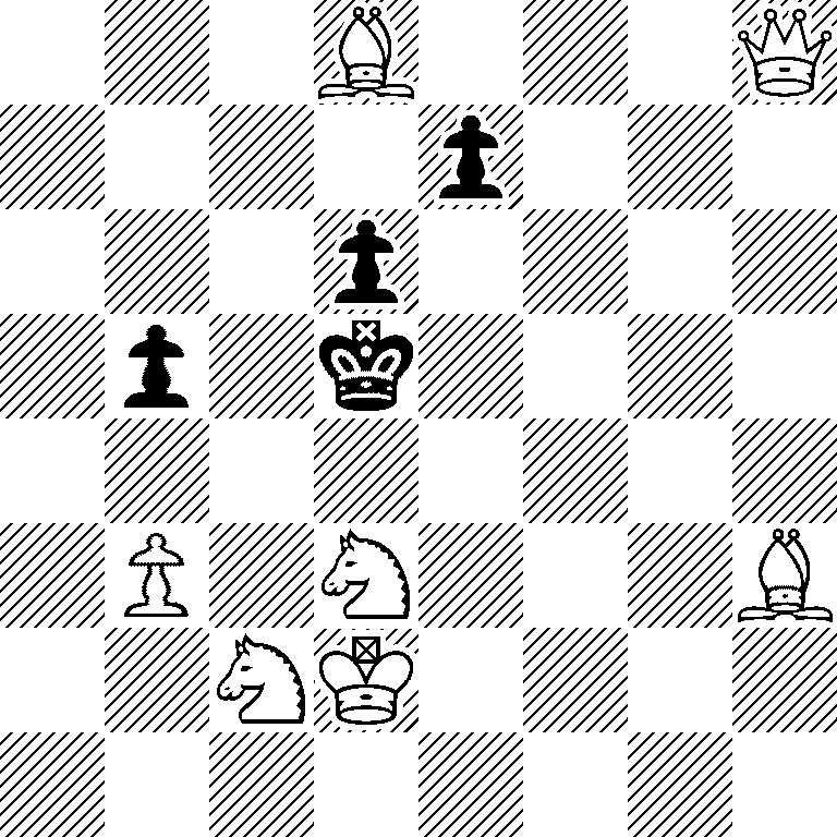 3B3Q/4p3/3p4/1p1k4/8/1P1N3B/2NK4/8