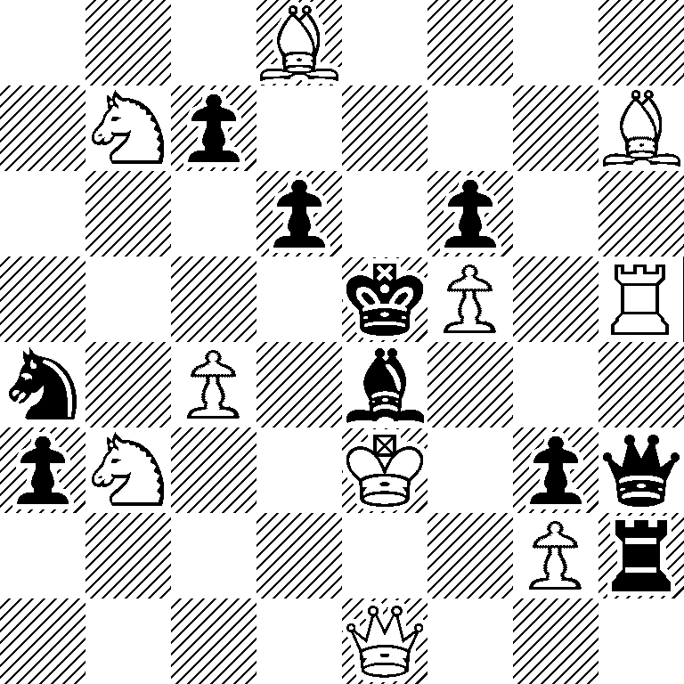 3B4/1Np4B/3p1p2/4kP1R/n1P1b3/pN2K1pq/6Pr/4Q3