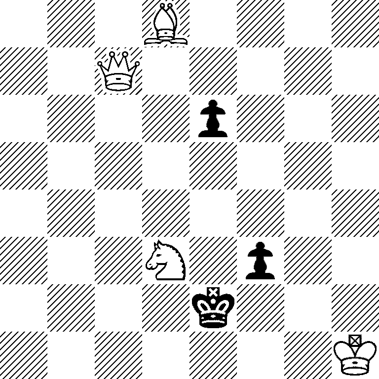 3B4/2Q5/4p3/8/8/3N1p2/4k3/7K