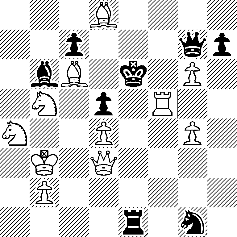 3B4/2p3qp/1bB1k1P1/1N1p1R2/N2P2P1/1K1Q4/1P6/4r1n1