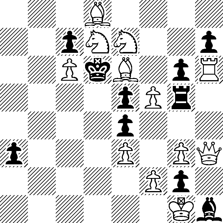 3B4/2pNN2p/2PkB1pR/4pPr1/4p3/p3P1PQ/5Pp1/6Kb