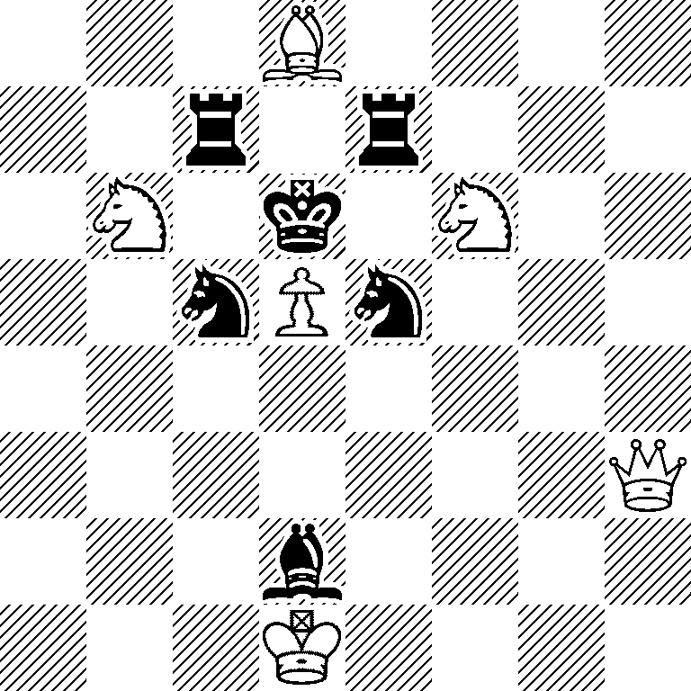 3B4/2r1r3/1N1k1N2/2nPn3/8/7Q/3b4/3K4