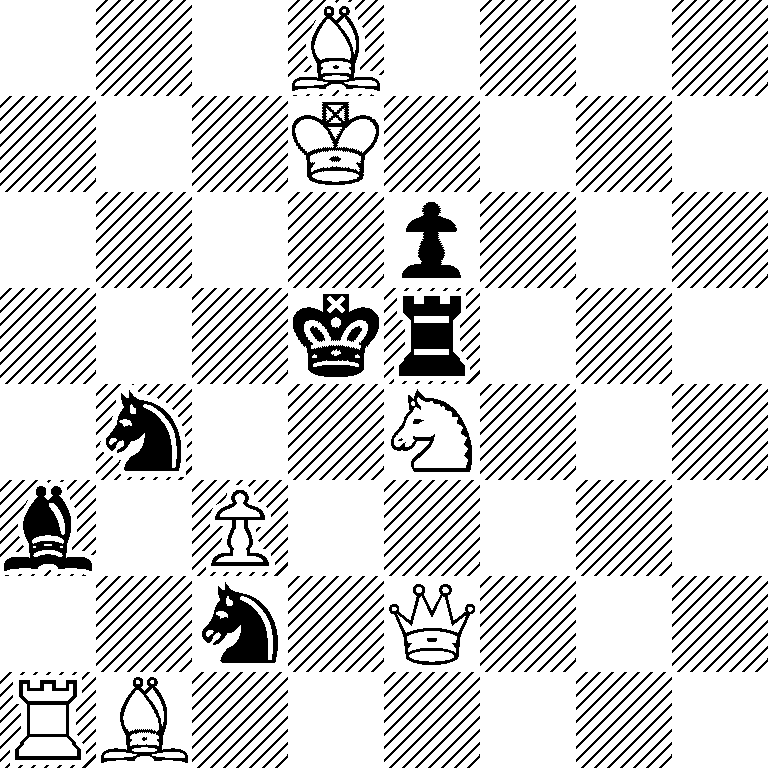 3B4/3K4/4p3/3kr3/1n2N3/b1P5/2n1Q3/RB6