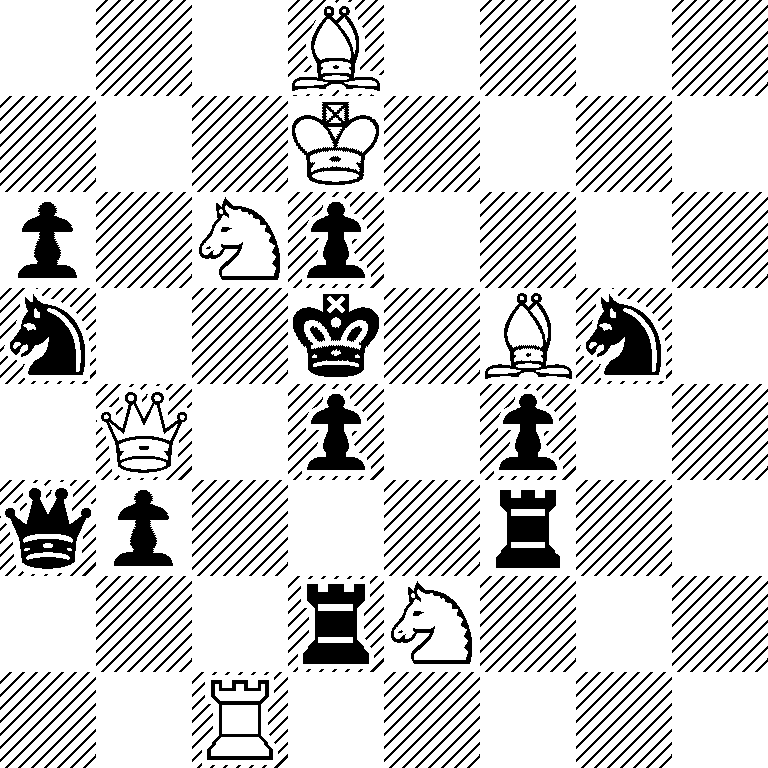 3B4/3K4/p1Np4/n2k1Bn1/1Q1p1p2/qp3r2/3rN3/2R5