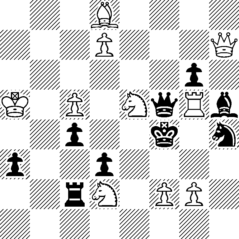 3B4/3P3Q/6p1/K1P1NqRb/2p2k1n/p2p4/2rN1PP1/8