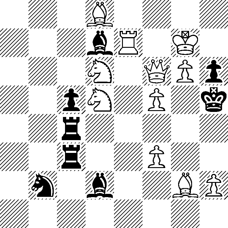 3B4/3bR1K1/3N1QPp/2pN1P1k/2r5/2r2P2/1n1b2BP/8
