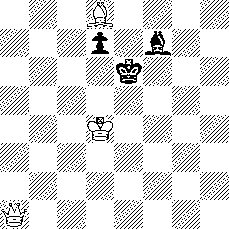 3B4/3p1b2/4k3/8/3K4/8/8/Q7