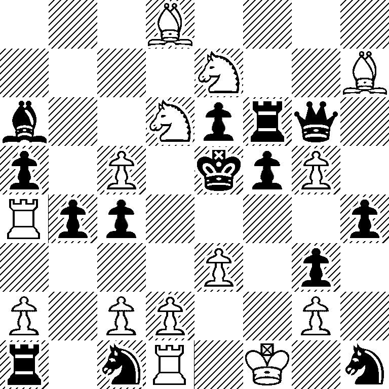 3B4/4N2B/b2Nprq1/p1P1kpP1/Rpp4p/4P1p1/P1PP2P1/r1nR1K1n