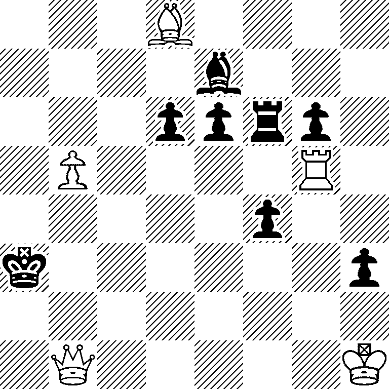 3B4/4b3/3pprp1/1P4R1/5p2/k6p/8/1Q5K