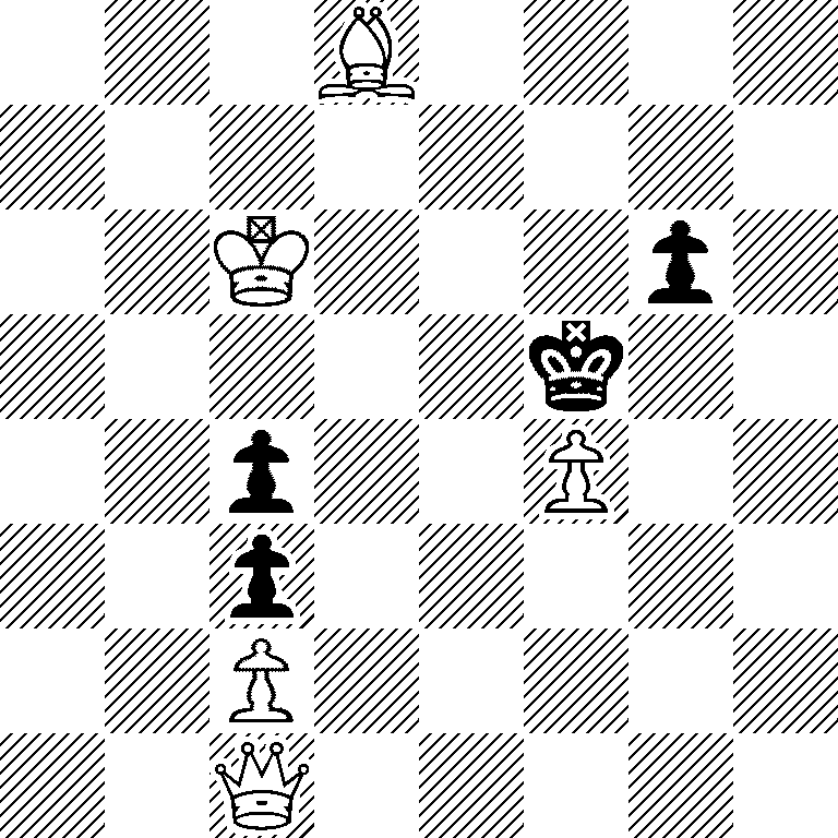 3B4/8/2K3p1/5k2/2p2P2/2p5/2P5/2Q5