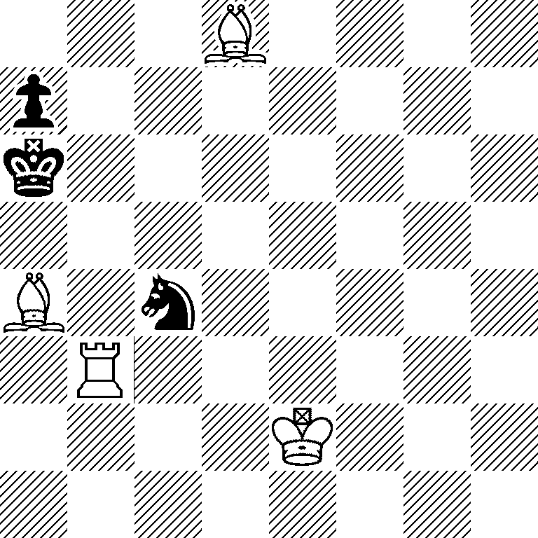 3B4/p7/k7/8/B1n5/1R6/4K3/8