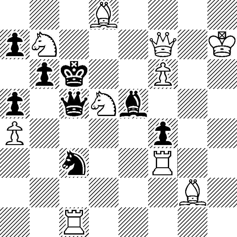 3B4/pN3Q1K/1pk2P2/p1qNb3/P4p2/2n2R2/6B1/2R5