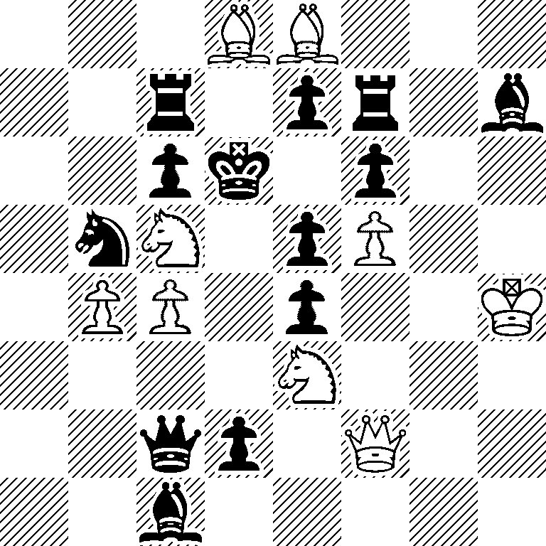 3BB3/2r1pr1b/2pk1p2/1nN1pP2/1PP1p2K/4N3/2qp1Q2/2b5
