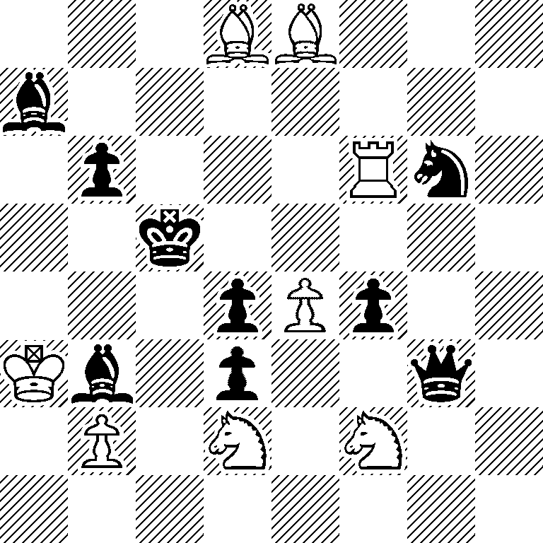 3BB3/b7/1p3Rn1/2k5/3pPp2/Kb1p2q1/1P1N1N2/8