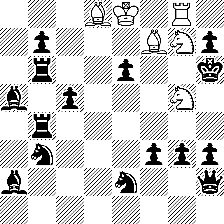 3BK1R1/1p3BNp/1r2p2k/b1p3N1/1r6/1n3ppp/b3n2q/8