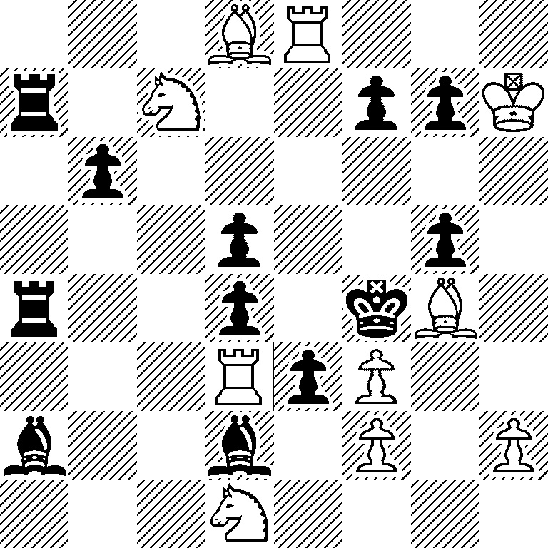 3BR3/r1N2ppK/1p6/3p2p1/r2p1kB1/3RpP2/b2b1P1P/3N4
