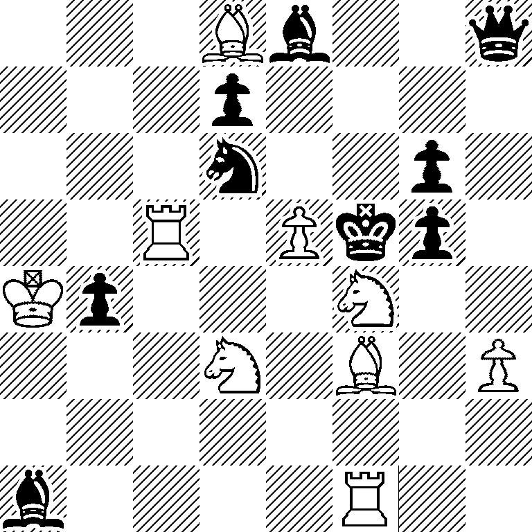 3Bb2q/3p4/3n2p1/2R1Pkp1/Kp3N2/3N1B1P/8/b4R2