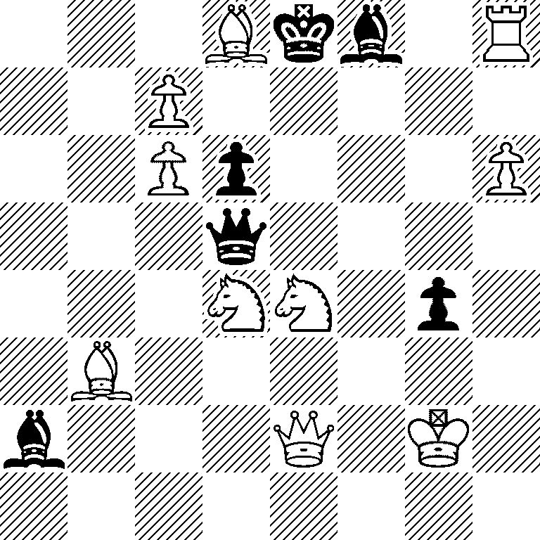 3Bkb1R/2P5/2Pp3P/3q4/3NN1p1/1B6/b3Q1K1/8