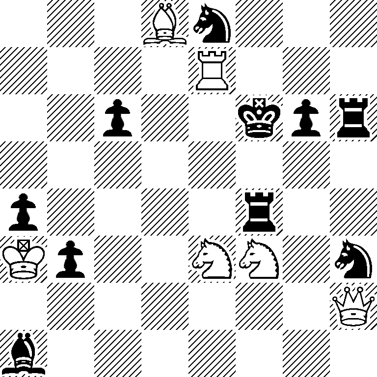 3Bn3/4R3/2p2kpr/8/p4r2/Kp2NN1n/7Q/b7