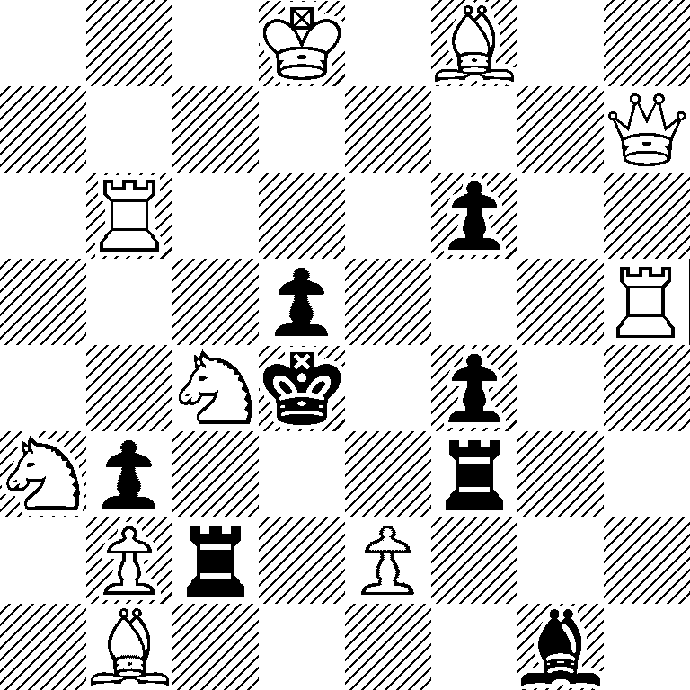 3K1B2/7Q/1R3p2/3p3R/2Nk1p2/Np3r2/1Pr1P3/1B4b1