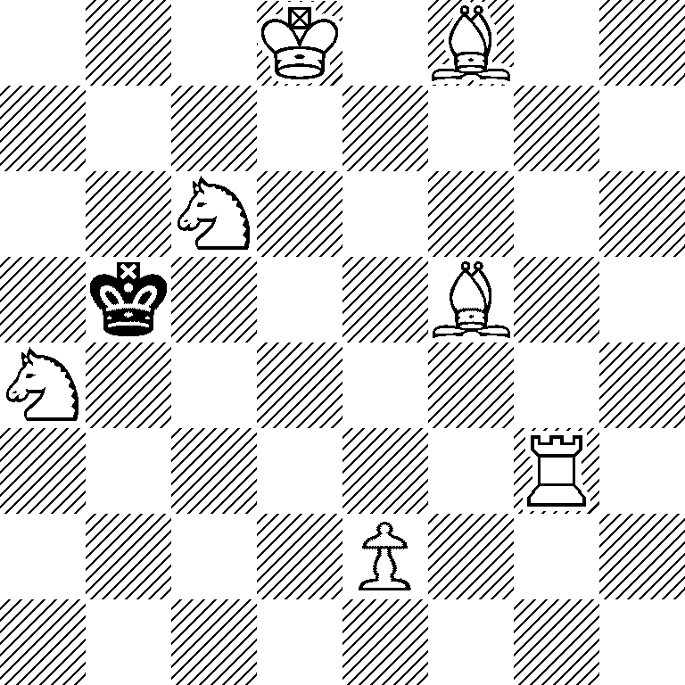 3K1B2/8/2N5/1k3B2/N7/6R1/4P3/8